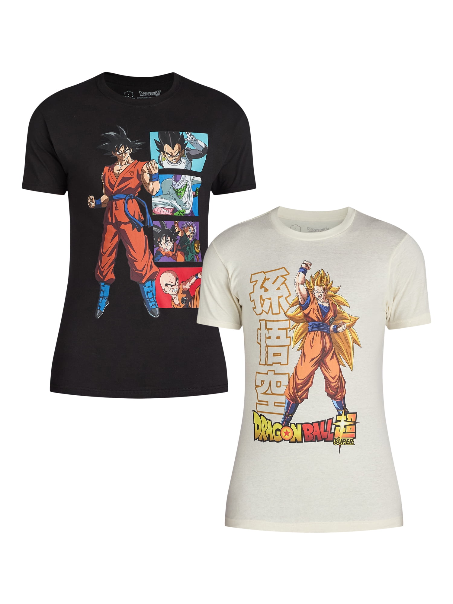 Dragon Ball Z Men's and Big Men’s Graphic Print Tee Shirt, 2Pack