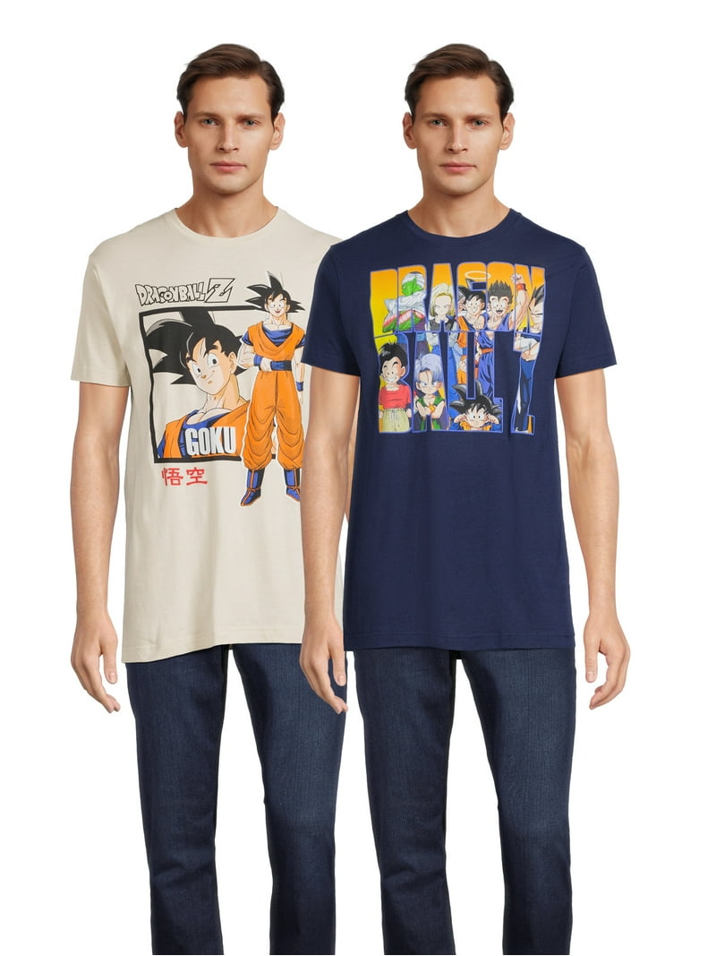 Dragon Ball Z Men's and Big Men's Graphic Tee Shirt, 2-Pack, S-3XL