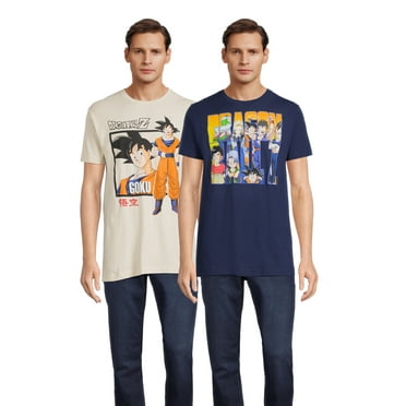 Dragon Ball Z Men's and Big Men's Graphic Tee Shirt, 2-Pack, S-3XL