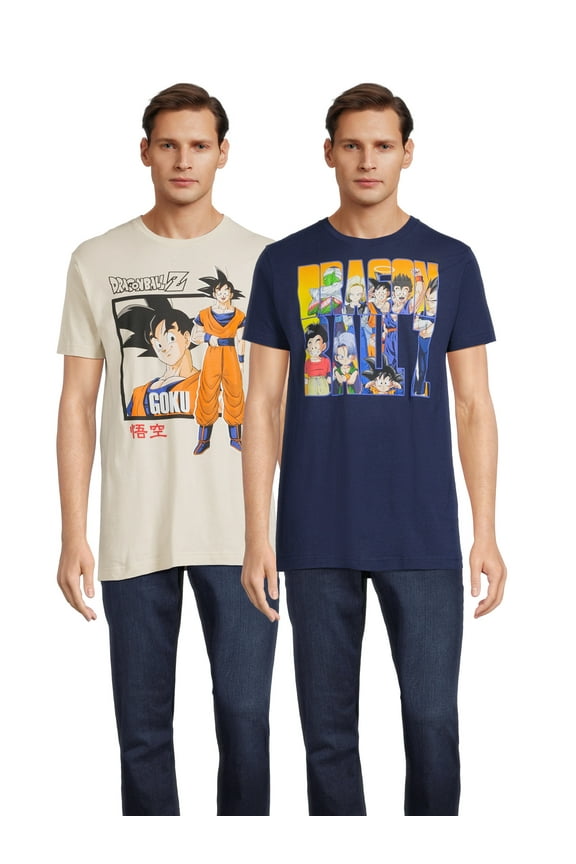 Men's and Big Men's Graphic Tee Shirt, 2-Pack, S-3XL