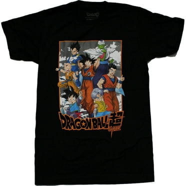 Dragon Ball Z Mens T-Shirt - Orange Boxed Group Image (Medium)