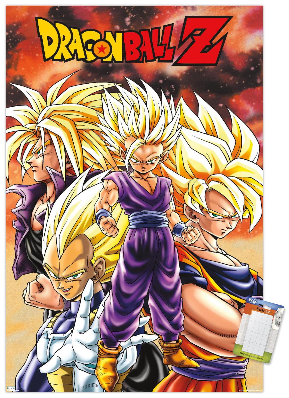 Dragon Ball Z - Saiyans Wall Poster, 22.375 x 34 