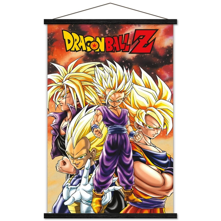 Dragon Ball Z - Saiyans Wall Poster with Magnetic Frame, 22.375