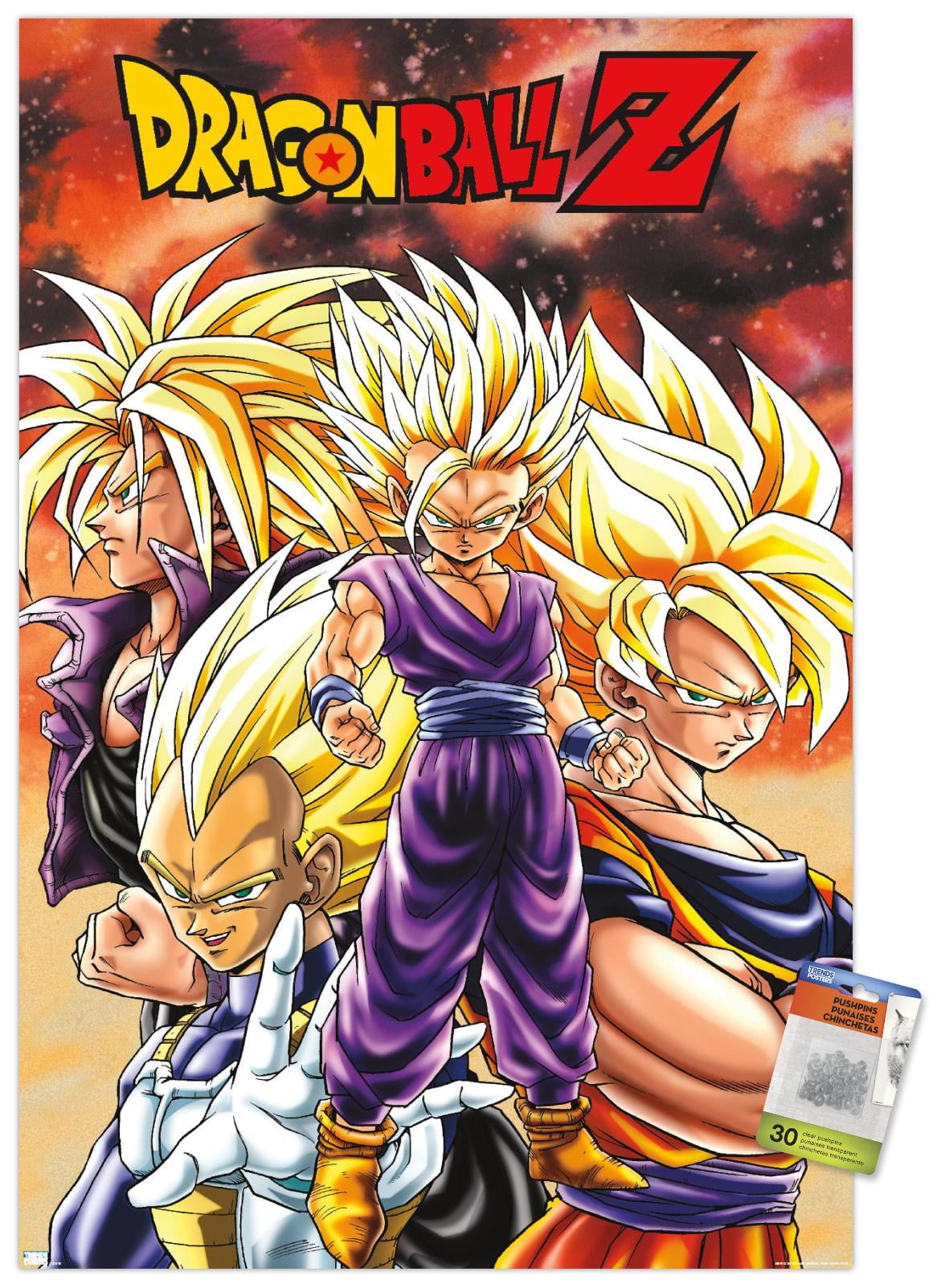 Dragon Ball Z - Saiyans Wall Poster, 22.375