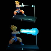 Dragon Ball Z Son Goku Kamehameha Magnetic Touch Night Light, Super Saiyan Levitating Desk Lamp,LED Desk Lamp Anime (Yellow and Orange)