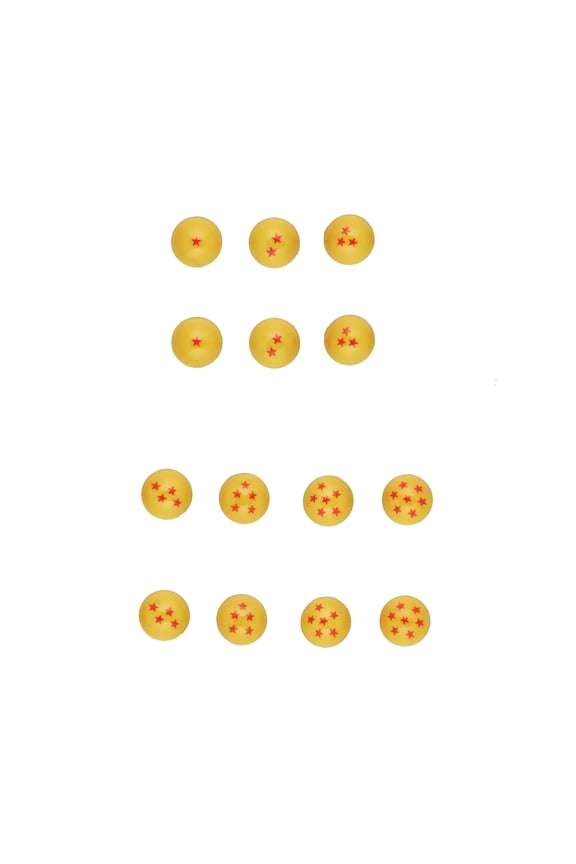 Dragon Ball Z Stud Earrings 7 Pairs Ball with Stars Design Anime Jewelry Stud Set