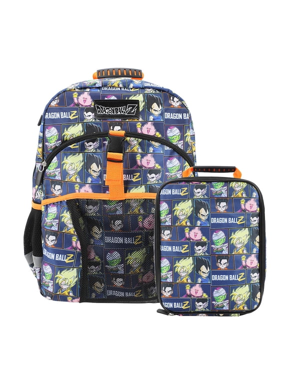 Dragon Ball Z Super Saiyan 2-Piece 16" Premium Backpack & Lunch Kit Set