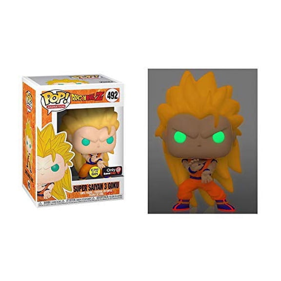 Funko POP! Dragonball Z Super Saiyan 3 Goku Glow in The Dark GITD Exclusive Variant