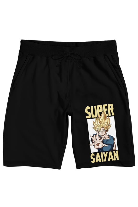 Dragon Ball Z Super Saiyan Adult Black Sleep Pajama Shorts