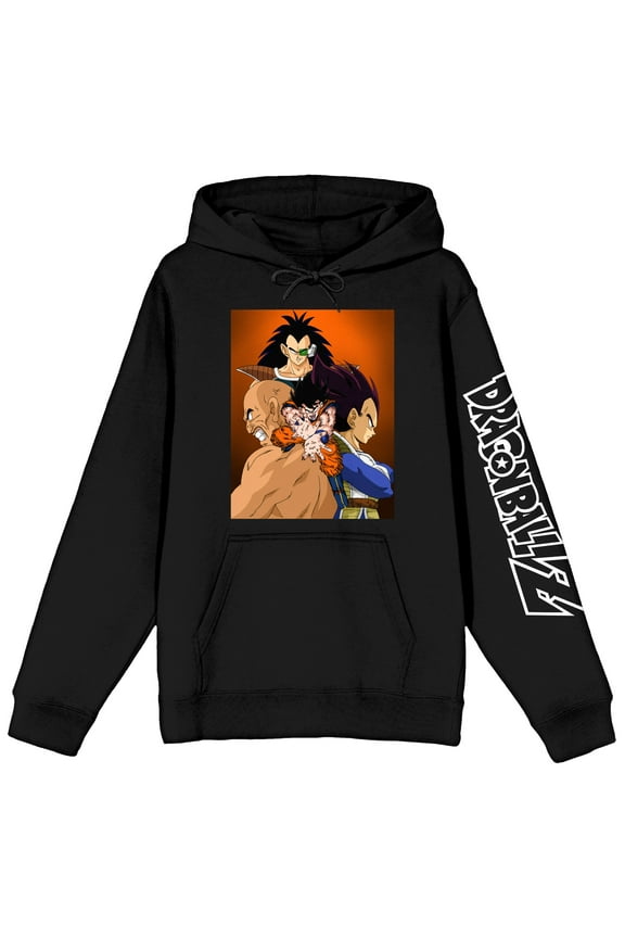 Dragon Ball Z Super Saiyan Character Art Men's Black Sweatshirt-Small