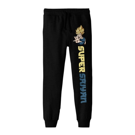 Dragon Ball Z Super Saiyan Goku Youth Black Joggers-Large