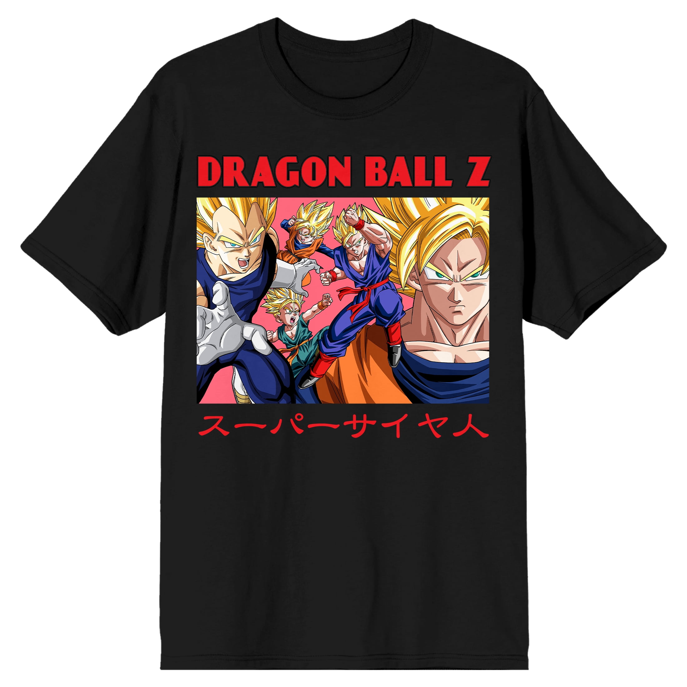 Dragon Ball Z Super Saiyan Group Art Men's Black T-shirt-3XL - Walmart.com