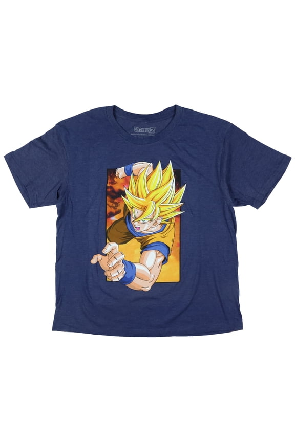 Dragon Ball Z T-Shirt Boys' Goku Flying Pose Short Sleeve Graphic Tee