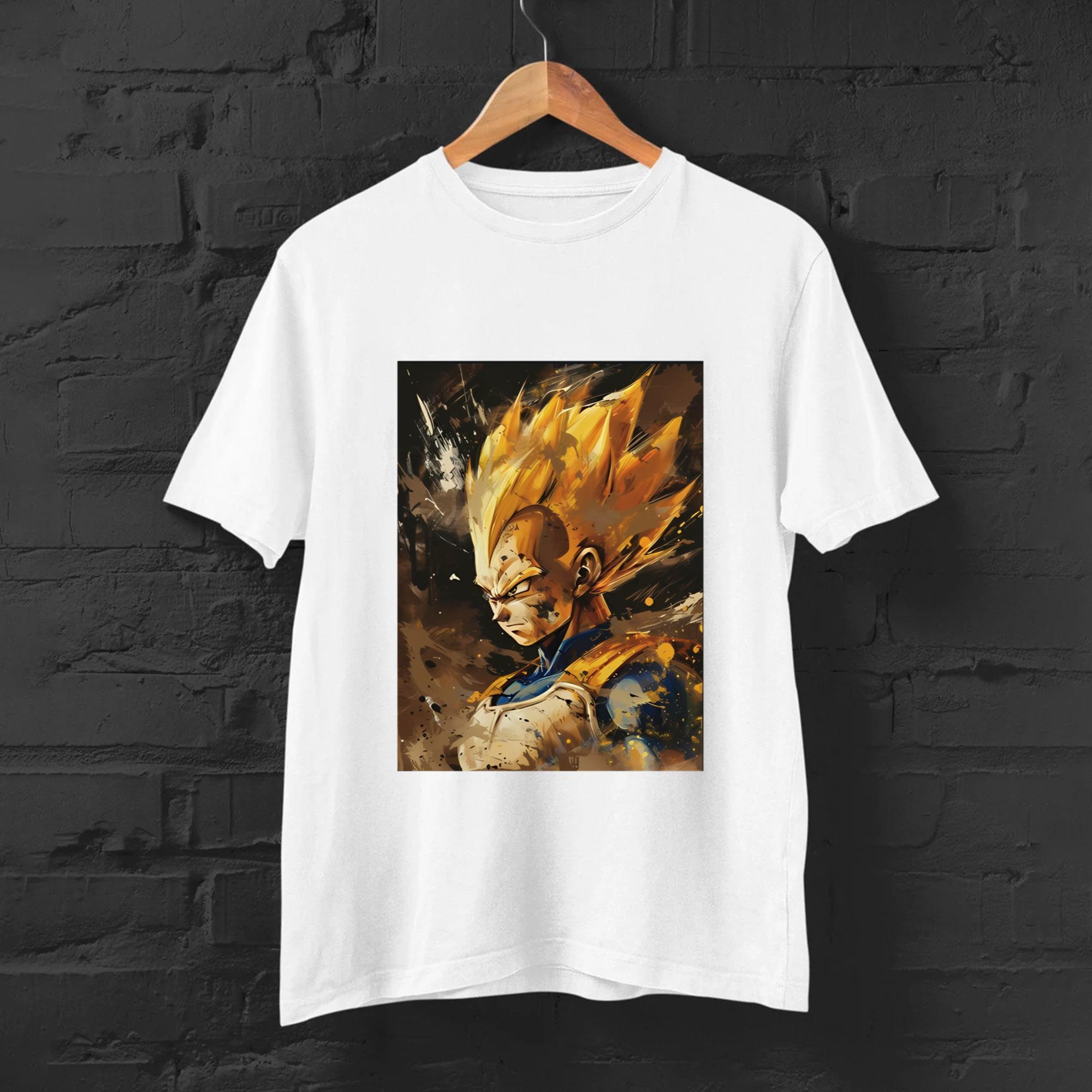 Dragon Ball Z Tshirt Vegeta Super Saiyan Anime Gifts for Anime Lovers