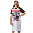 thumbnail image 1 of Dragon Ball Z Womens' Goku Gohan Vegeta Group Shot V-Neck Pajama Sleep Shirt Raglan Nightgown, 1 of 8