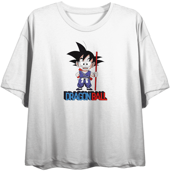 Dragon Ball Z Yellow Cloud on Women's White Crop-S