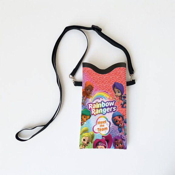 Rainbow Rangers phone bag phone satchel(18.3*10cm) , featuring an adjustable strap small backpack that fits most phone models.