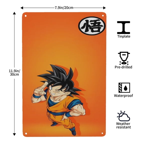 Dragon Ball Z-themed Tin Painting tin artwork, 812 in (2030 cm), HD visuals, a 2026 model that brightens the room and refreshes decor.