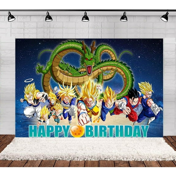 Dragon Ball theme party birthday background, polyester fiber fabric,suitable for party, birthday celebration and birthday party decoration 71''43''in