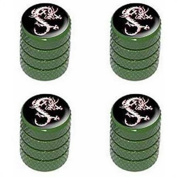 Dragon Black Tire Rim Wheel Aluminum Valve Stem Caps, Multiple Colors