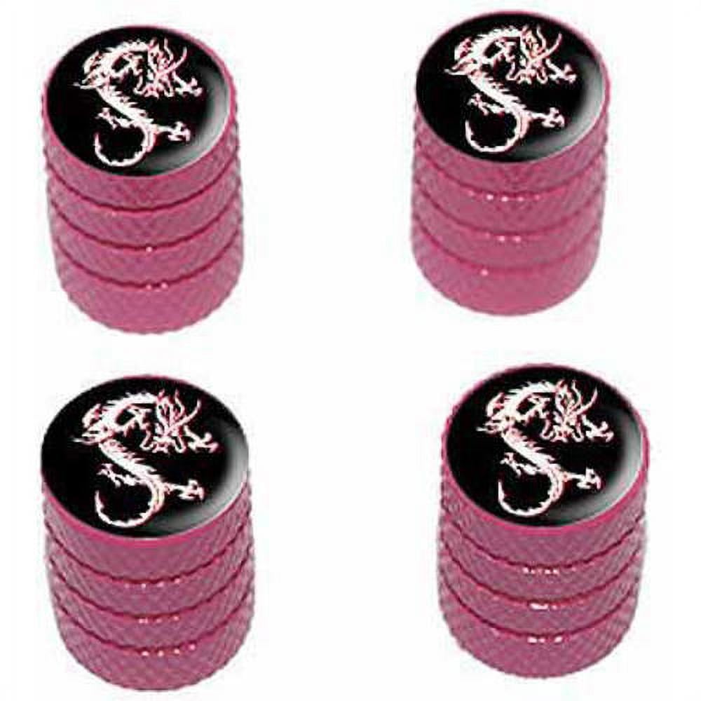 4 PC GREEN ALUMINUM VALVE STEMS WITH CAPS FOR TIRE