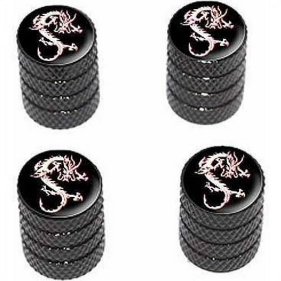 Dragon Black Tire Rim Wheel Aluminum Valve Stem Caps, Multiple Colors