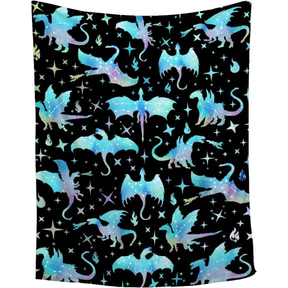 Dragon Blanket for Dragon Lovers Super Soft Flannel Throw Blanket for Boys Teens Adults Warm & Cozy for Sofa Couch Bed Plush 40"x50" All Seasons Kids Baby