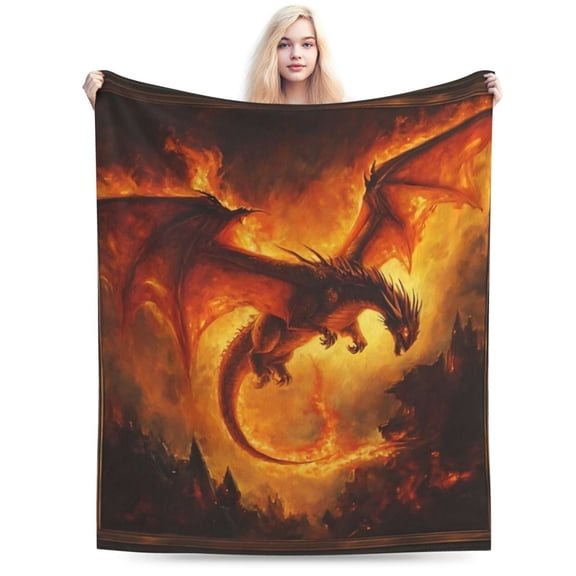 Dragon Blanket Lightweight for Dragon Lovers 50x40