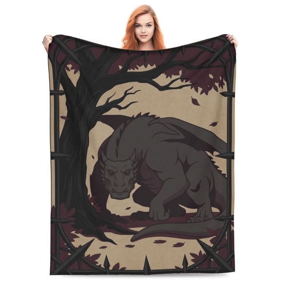 Dragon Blanket, Soft Lightweight Flannel Throw Blanket, Cozy Blanket for Couch Sofa Bed Home 50x40