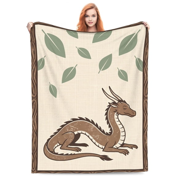 Dragon Blanket, Soft Lightweight Flannel Throw Blanket, Cozy Blanket for Couch Sofa Bed Home 50x40