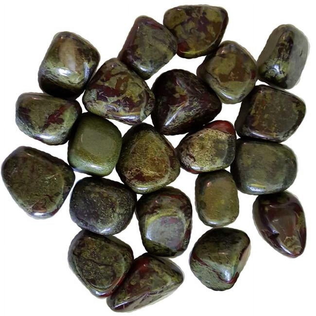 Dragon Blood Jasper Tumbled Stones - Green/Red - 1 lb - Healing Crystal