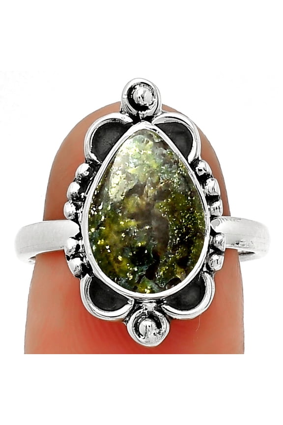 Dragon Blood Stone - South Africa 925 Sterling Silver Ring s.7.5 Jewelry R-1103 SDR185431