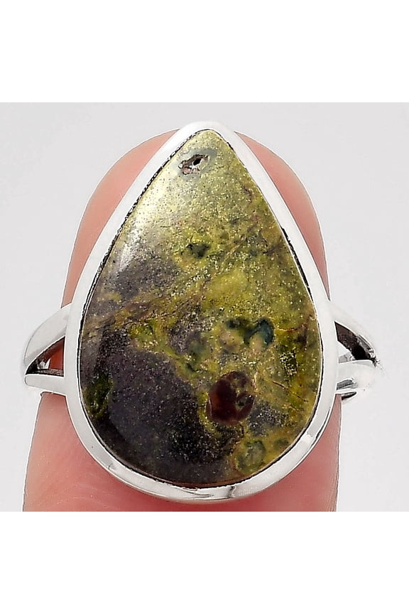 Dragon Blood Stone - South Africa 925 Sterling Silver Ring s.7 Jewelry R-1005 SDR246782