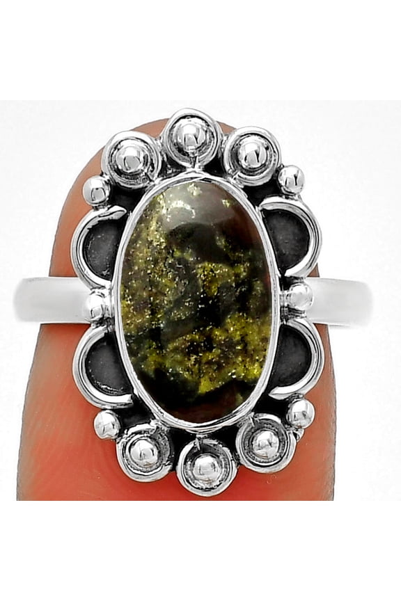 Dragon Blood Stone - South Africa 925 Sterling Silver Ring s.7 Jewelry R-1207 SDR185353