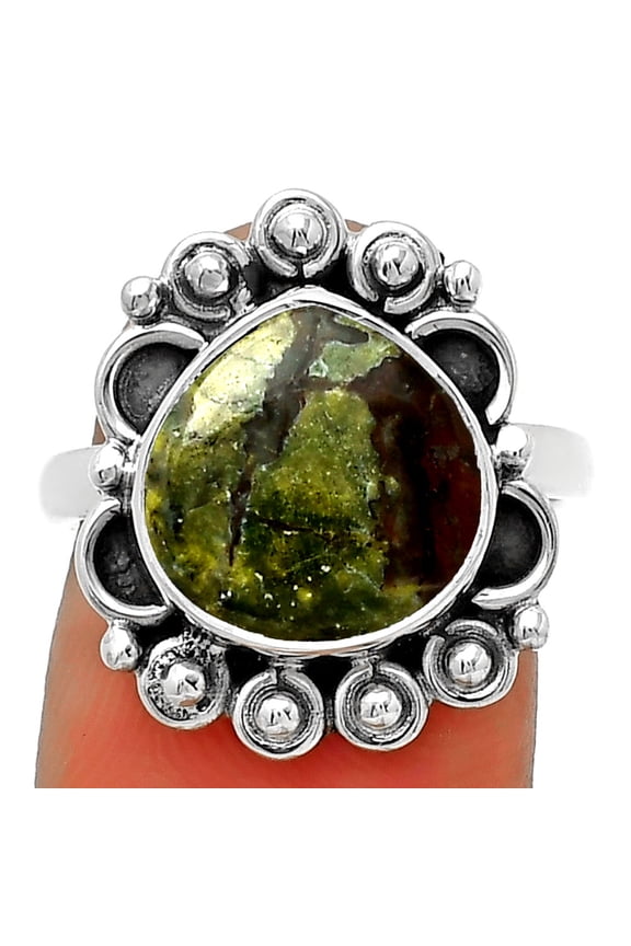 Dragon Blood Stone - South Africa 925 Sterling Silver Ring s.7 Jewelry R-1207 SDR185374