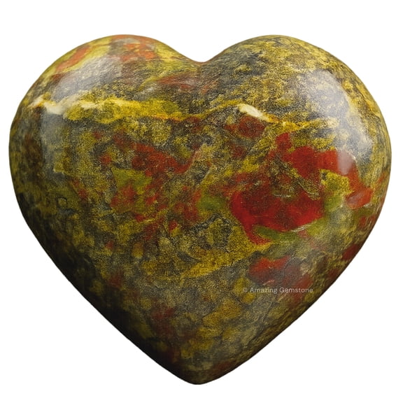 Dragon Bloodstone Crystal Heart
