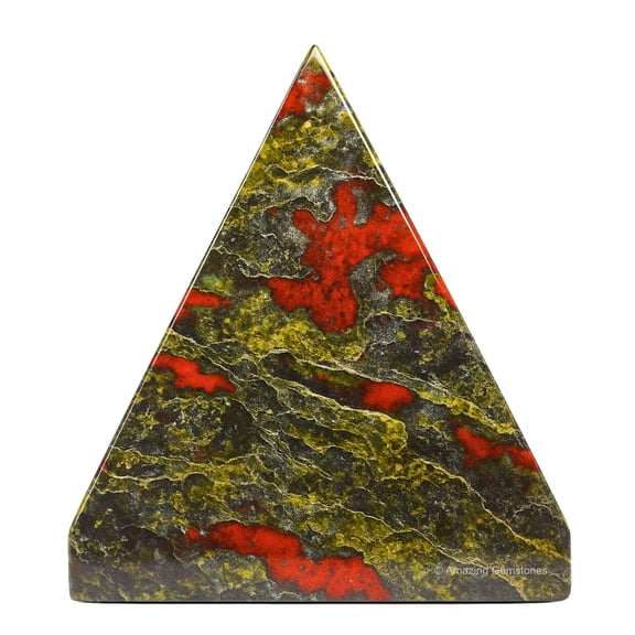 Dragon Bloodstone Pyramid Crystal Healing Stones - 2" Pyramid