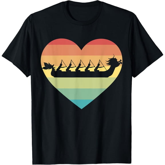 Dragon Boat Racing Rainbow Heart Dragonboat T-Shirt