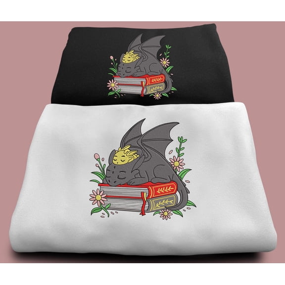Dragon Book Embroidered Sweatshirt, Fantasy Book Reader Sweatshirt, Fourth Wing Sweater, Basgiath War College Shirt, Dragon Book Lover Shirt