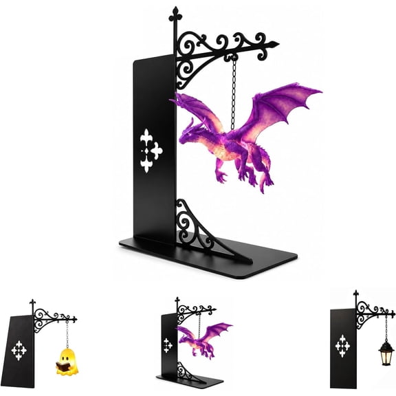 Dragon Bookshelf Lamp - Enchanting Floating Dragon Night Light, Mini Bookshelf Lantern, Library Lantern Mini Bookshelf Lamp, for Readers Bedroom Library Reading Nook Halloween Decor
