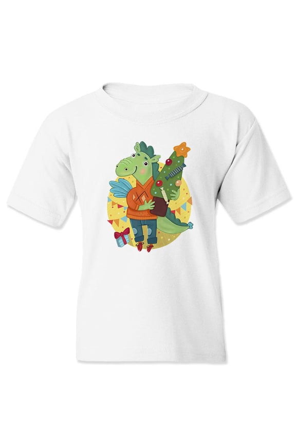 Dragon Boy With A | Tree T | Size White,XS (Youth T-shirt),Juniors