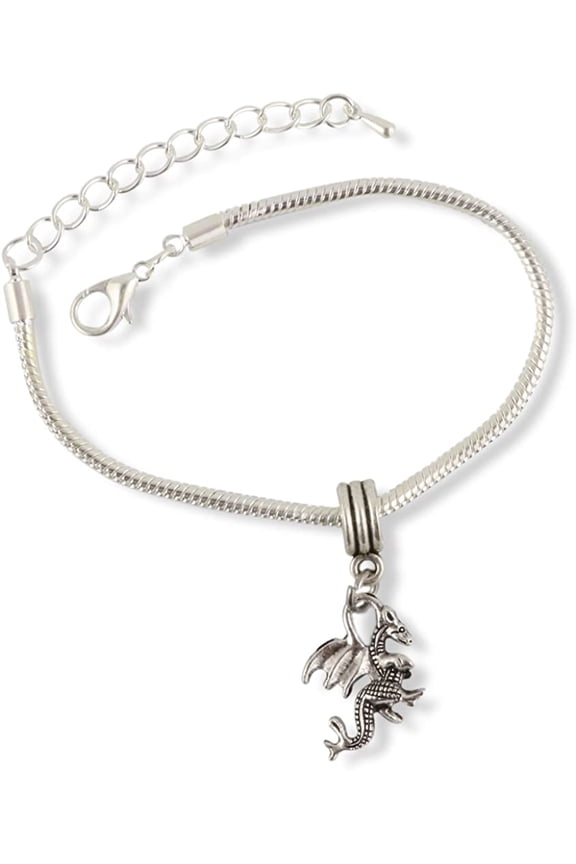 Dragon Bracelet | Stainless Steel Snake Chain Charm Bracelet