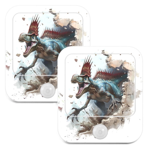 Dragon Breaking The Wall 2 Pack LED Motion Sensor Night Light Plug into Wall Auto Dusk to Dawn Adjustable Brightness for Kids Bedroom Hallway Nursery Room