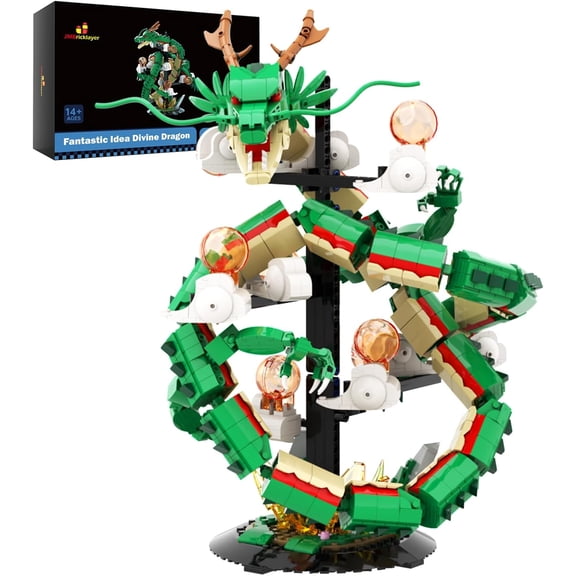 Dragon Building Set for Adults 70134, Lighting Dinosaur Collectible Model to Build,Ideal Divine Dragon Building Blocks Model with Display Stand