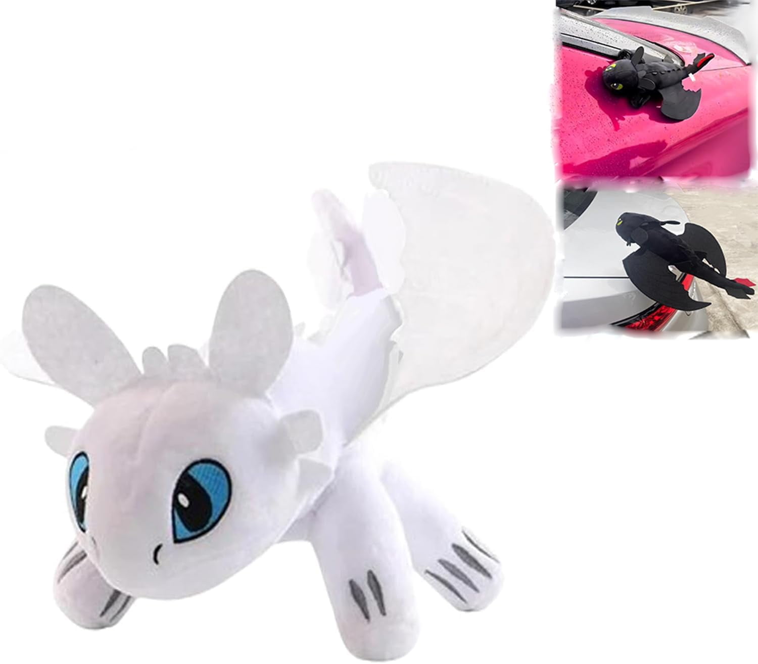 Dragon Car Accessory with Movable Wings, Toothless Little Dragon