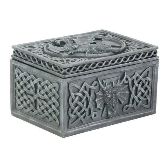 Dragon Celtic Jewelry Box Collectible Tribal Container Sculpture