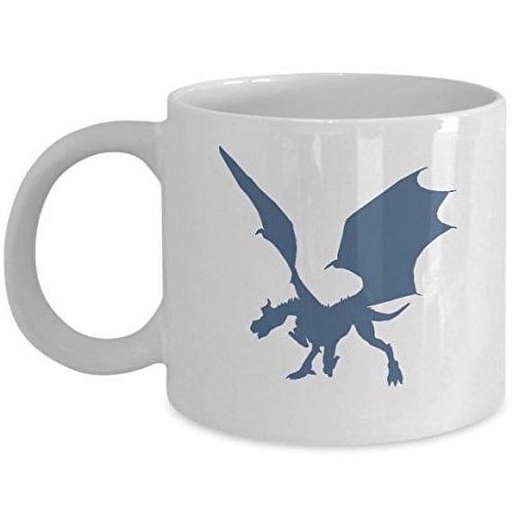 Dragon 11 oz Coffee Mug - Mythical Creature White Ceramic Gift