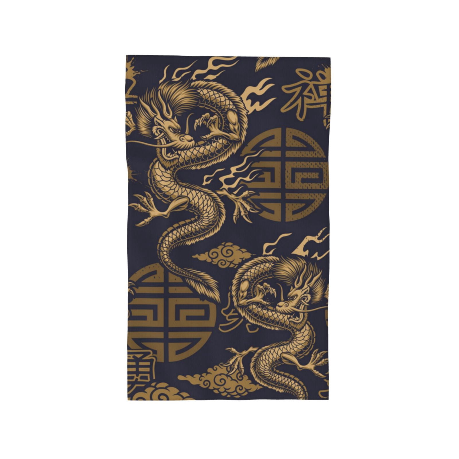 Dragon Chinese Style Chinoiserie 27.5" x 16" Ultra Soft Hand Towel, Face Wash Cloth for Bathroom, Gym, Travel, Pool