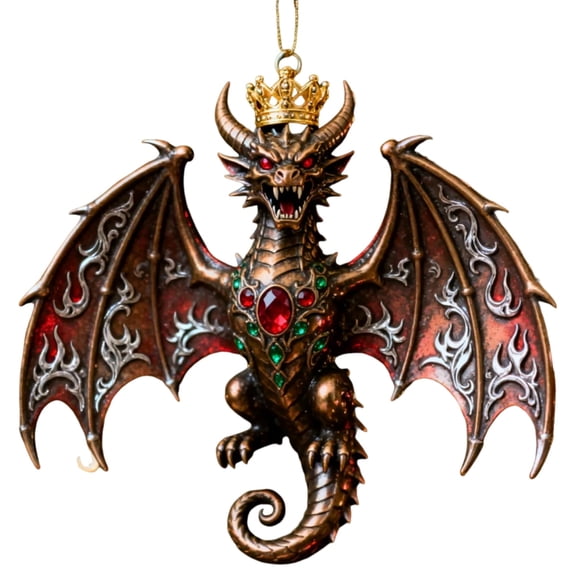 Dragon Christmas Ornament, Stained Flying Dragon Christmas Ornament, Dragons Ornaments for Christmas Tree, Holiday Home Decor,Gift Exchange Idea