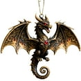 thumbnail image 1 of Dragon Christmas Ornament, Stained Flying Dragon Christmas Ornament, Dragons Ornaments for Christmas Tree, Holiday Home Decor,Gift Exchange Idea, 1 of 2